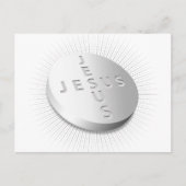 Jesus Cures Pill – キリスト教の信仰祈 シーズンポストカード (正面)