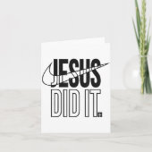 Jesus Did It Religious Cross Christian  カード (正面)