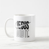 Jesus Did It Religious Cross Christian  コーヒーマグカップ (左)