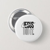 Jesus Did It Religious Cross Christian 缶バッジ (正面&裏面)