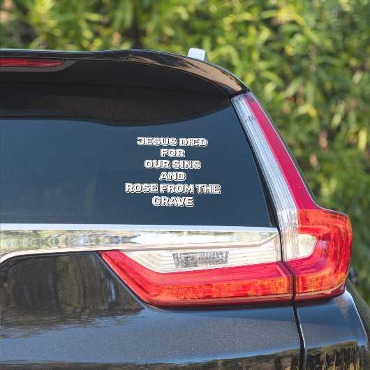 Jesus Died For Our Sins Christian Sticker シール (車体側面)