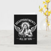 Jesus Disapinted In All Of You Funny Christian  カード (黄色い花)