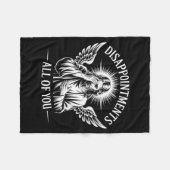 Jesus Disapinted In All Of You Funny Christian フリースブランケット (正面(横))