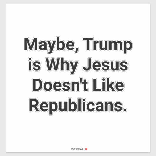 Jesus Dislikes Republicans Hankamer Artjunkhaus シール (シート)