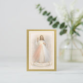 Jesus Divine Mercy Funeral Memorial Prayer Cards 名刺 (スタンド正面)