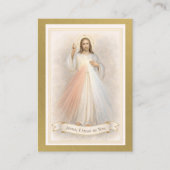 Jesus Divine Mercy Funeral Memorial Prayer Cards 名刺 (正面)