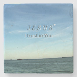 Jesus & Dove Gentle Sky Reflection ストーンコースター
