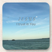 Jesus & Dove Peaceful Christian Sky Art コースター (正面)