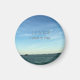 Jesus & Dove Peaceful Christian Sky Inspiration マグネット