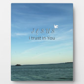 Jesus & Dove Serene Faith Sky Art フォトプラーク (正面)