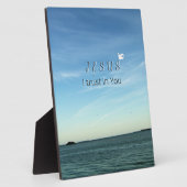 Jesus & Dove Serene Faith Sky Art フォトプラーク (側面)