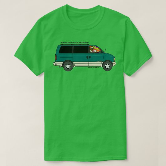 Jesus Drives an Astrovan Tシャツ (デザイン正面)