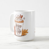 Jesus Fills My Cup Psalm 23:5 Coffee コーヒーマグカップ (正面左)