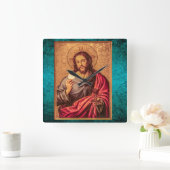 Jesus Fine Art Vintage スクエア壁時計 (ホーム)