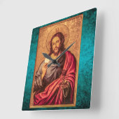 Jesus Fine Art Vintage スクエア壁時計 (傾斜)