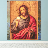 Jesus Fine Art Vintage canvas キャンバスプリント (インサイチュ (ウッドフロア))
