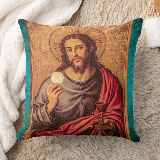 Jesus Fine art vintage pillow クッション (ブランケット)
