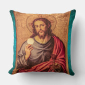 Jesus Fine art vintage pillow クッション (正面)