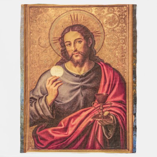 Jesus Fine Art woven polar blanket フリースブランケット (正面)
