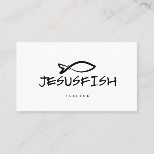 Jesus FISHビジネスカードテンプレート 名刺 (正面)
