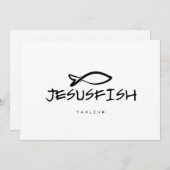 Jesus FISHロゴテンプレート 招待状 (正面/裏面)