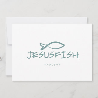 Jesus FISHロゴテンプレート 招待状