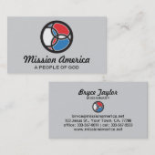 Jesus Fish TrinityステンドグラスUSAロゴ 名刺 (正面/裏面)