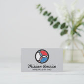 Jesus Fish TrinityステンドグラスUSAロゴ 名刺 (スタンド正面)