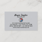 Jesus Fish TrinityステンドグラスUSAロゴ 名刺 (裏面)