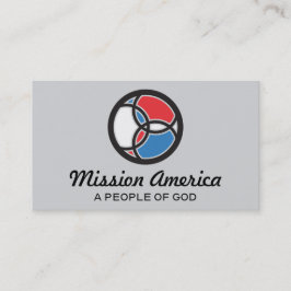 Jesus Fish TrinityステンドグラスUSAロゴ 名刺