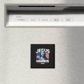 Jesus For Harris Kamala 2024 マグネット (インサイチュ (食洗機))