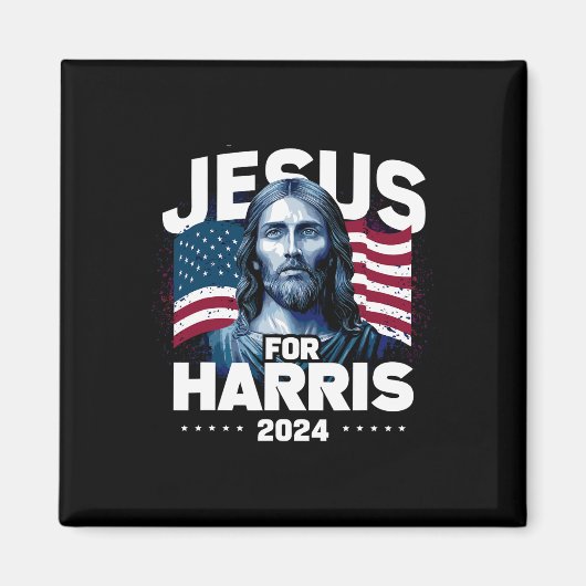 Jesus For Harris Kamala 2024 マグネット (正面)