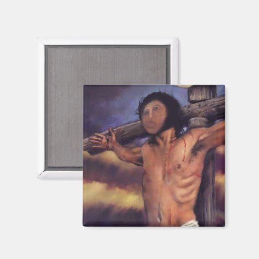 Jesus-Fresko spanischer Pensionistin マグネット (正面/裏面)