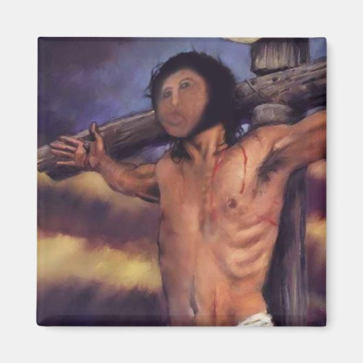 Jesus-Fresko spanischer Pensionistin マグネット (正面)