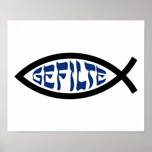 Jesus Gefilte Fish – ユダヤ人の過越しユーモア ポスター (正面)