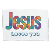 Jesus geometric design 枕カバー (正面)