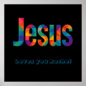 Jesus geometric design Poster ポスター (正面)