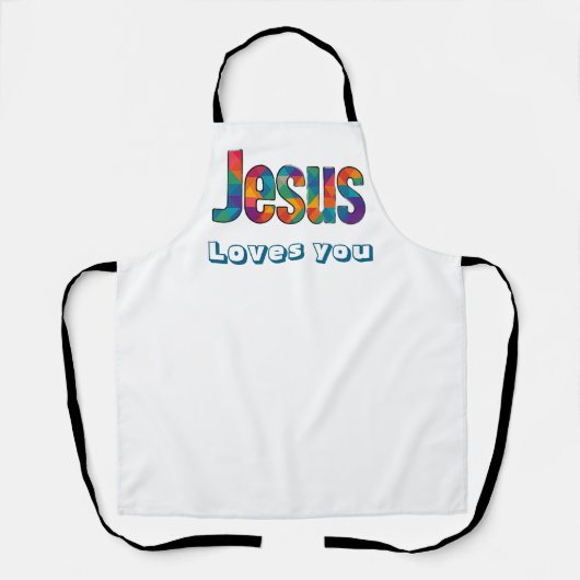 Jesus geometric pattern  エプロン (正面)