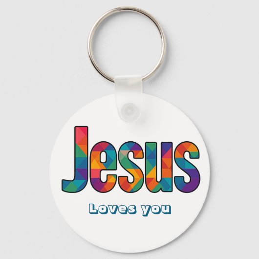 Jesus geometric pattern  キーホルダー (正面)