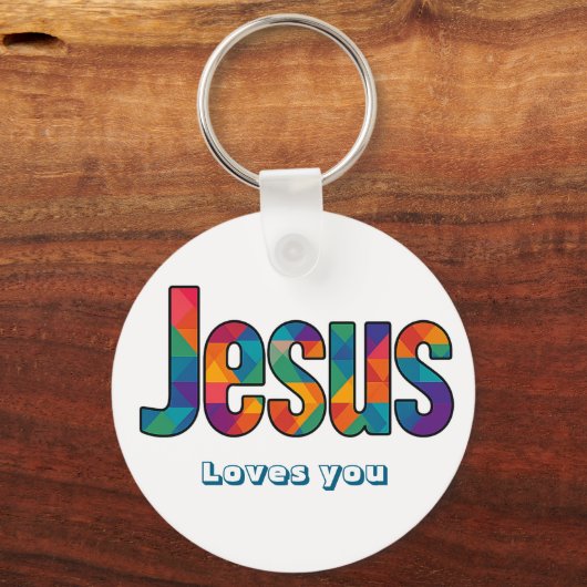 Jesus geometric pattern  キーホルダー (正面)