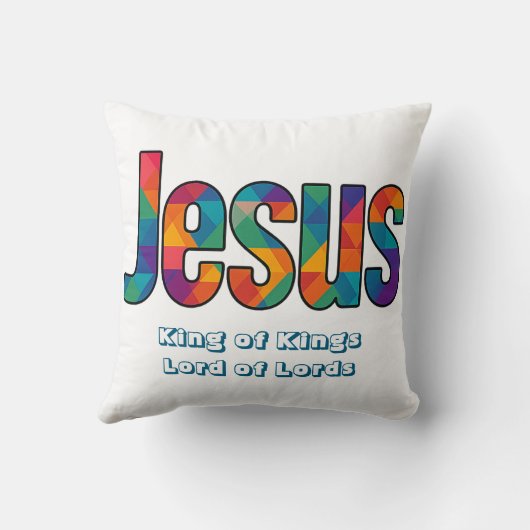 Jesus geometric pattern  クッション (裏面)