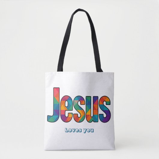 Jesus geometric pattern トートバッグ (正面)