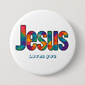 Jesus geometric pattern  缶バッジ (正面)