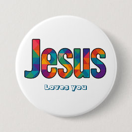 Jesus geometric pattern  缶バッジ