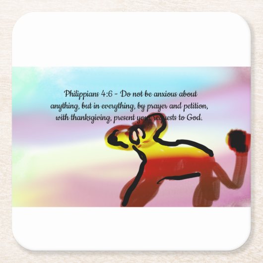 jesus get this スクエアペーパーコースター (正面)