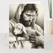 JESUS Good Shepherd hello Greeting Card カード (正面)