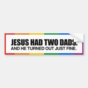 JESUS HAD TWO DADS -.png バンパーステッカー