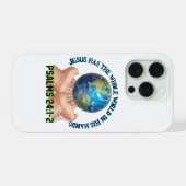 Jesus Has the Whole World in His Hands Phone Case iPhoneケース (裏面横)