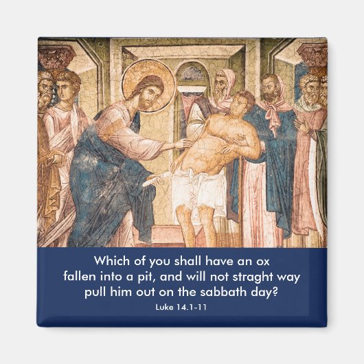 Jesus Heals MAn with Dropsy – マグネット (正面)