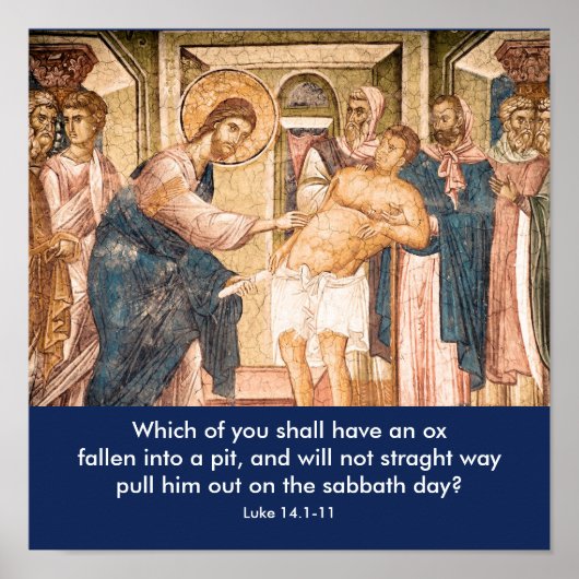 Jesus Heals Man with Dropsy - Poster ポスター (正面)